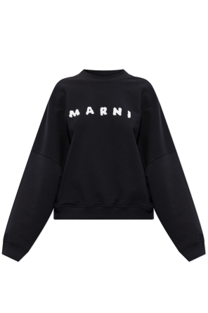 その他 MARNI SS25 Marni Logo Sweatshirt (FLJE0185P7 USCX43 SLW06) Ivory cotton crewneck T-shirt with printed Marni logo | Marni